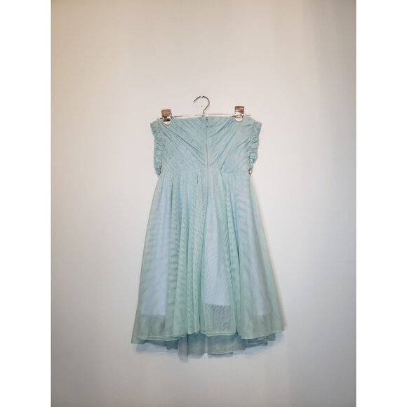 Disney Cinderella Junior 11 Semi Formal Turquoise Bling Waist Strapless NWT FLAW - Picture 3 of 8